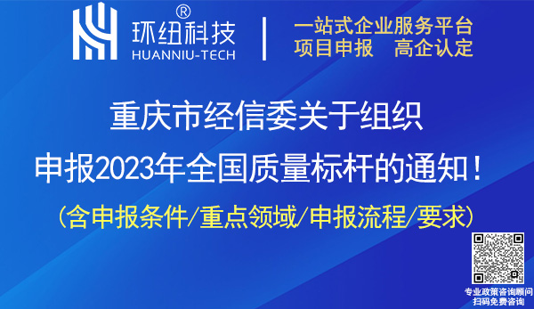 2023年全國質(zhì)量標桿申報